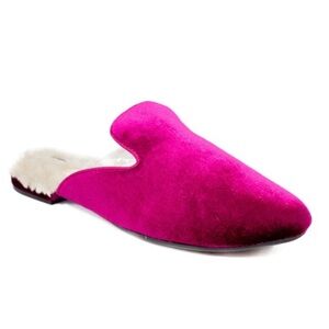 Birdies phoebe wild berry faux fur mules US 9.5